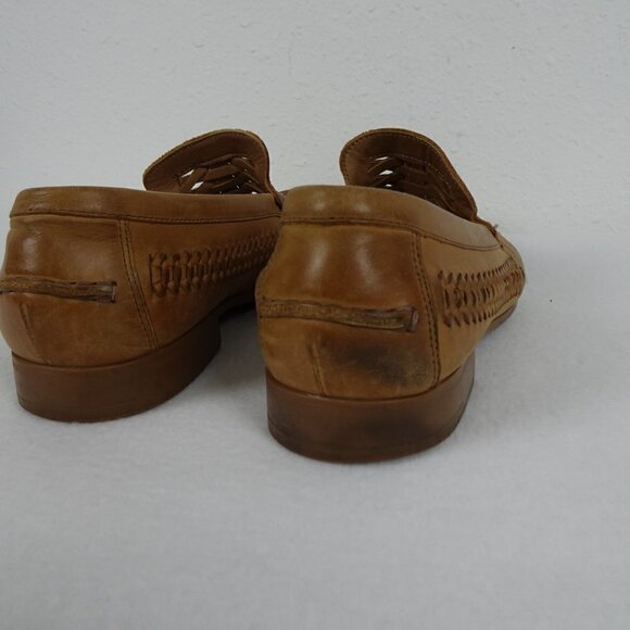 Johnston & Murphy Tan Woven Sheepskin Loafers Size 9.5 main image 8
